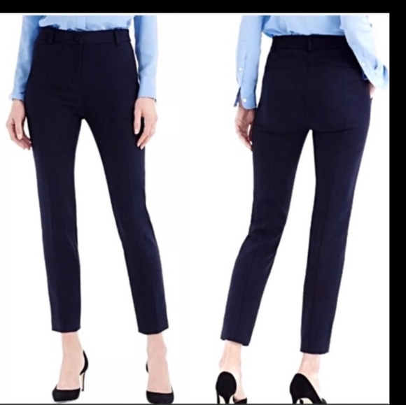 J. Crew Cameron High Rise Slim Career Pants Sz 10 navy